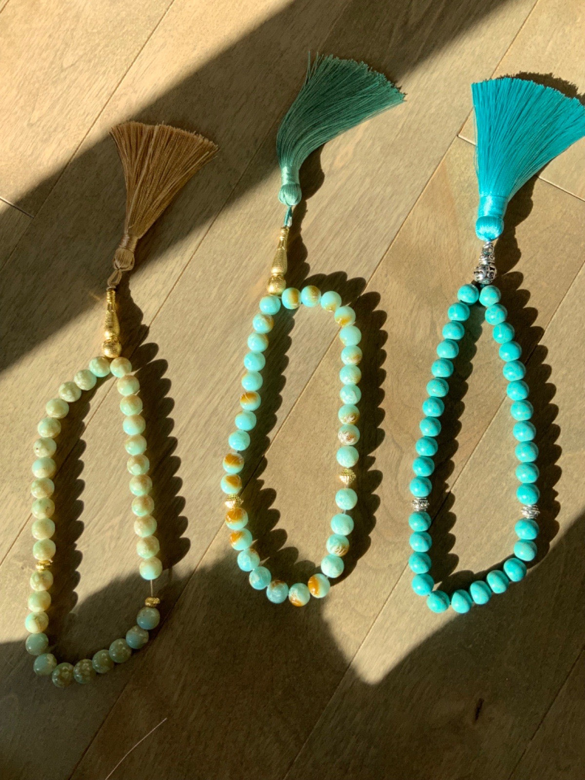 Tasbih turquoise gris