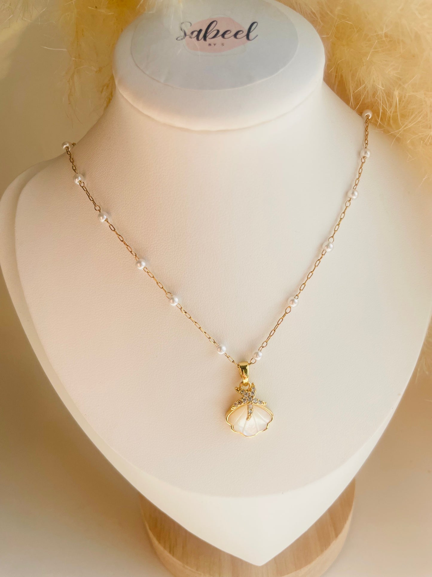 Collier Coquillage perlé