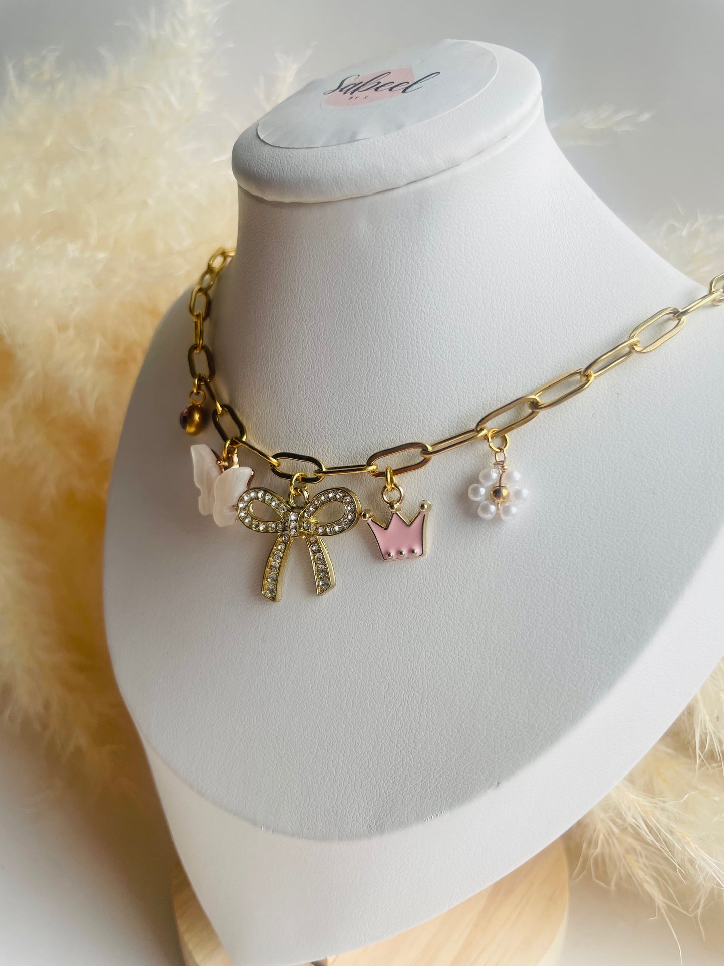 Collier charm Noeud