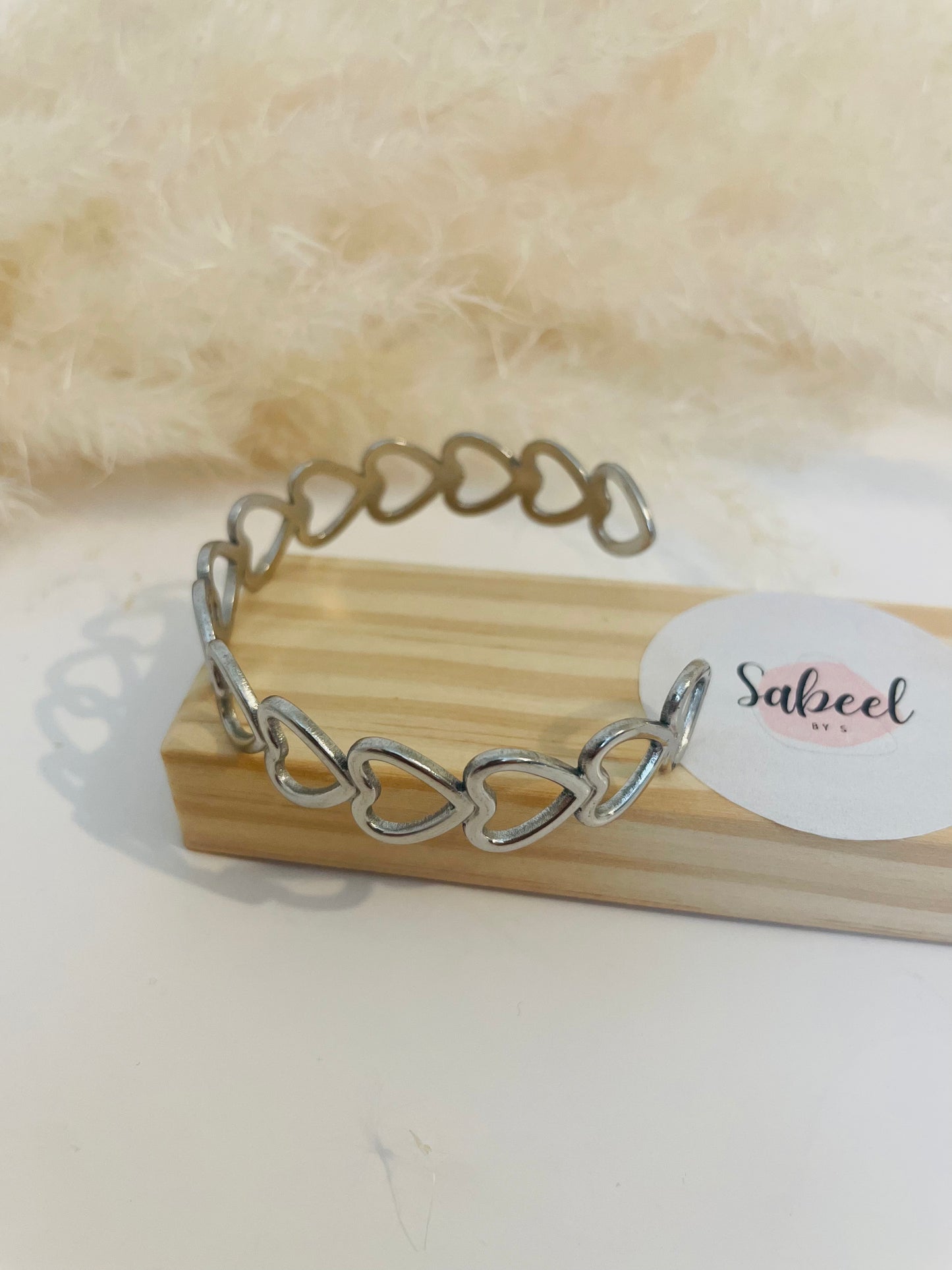 Bracelet jonc Coeur