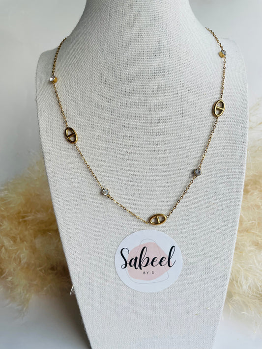 Collier U Maille Marine Doré