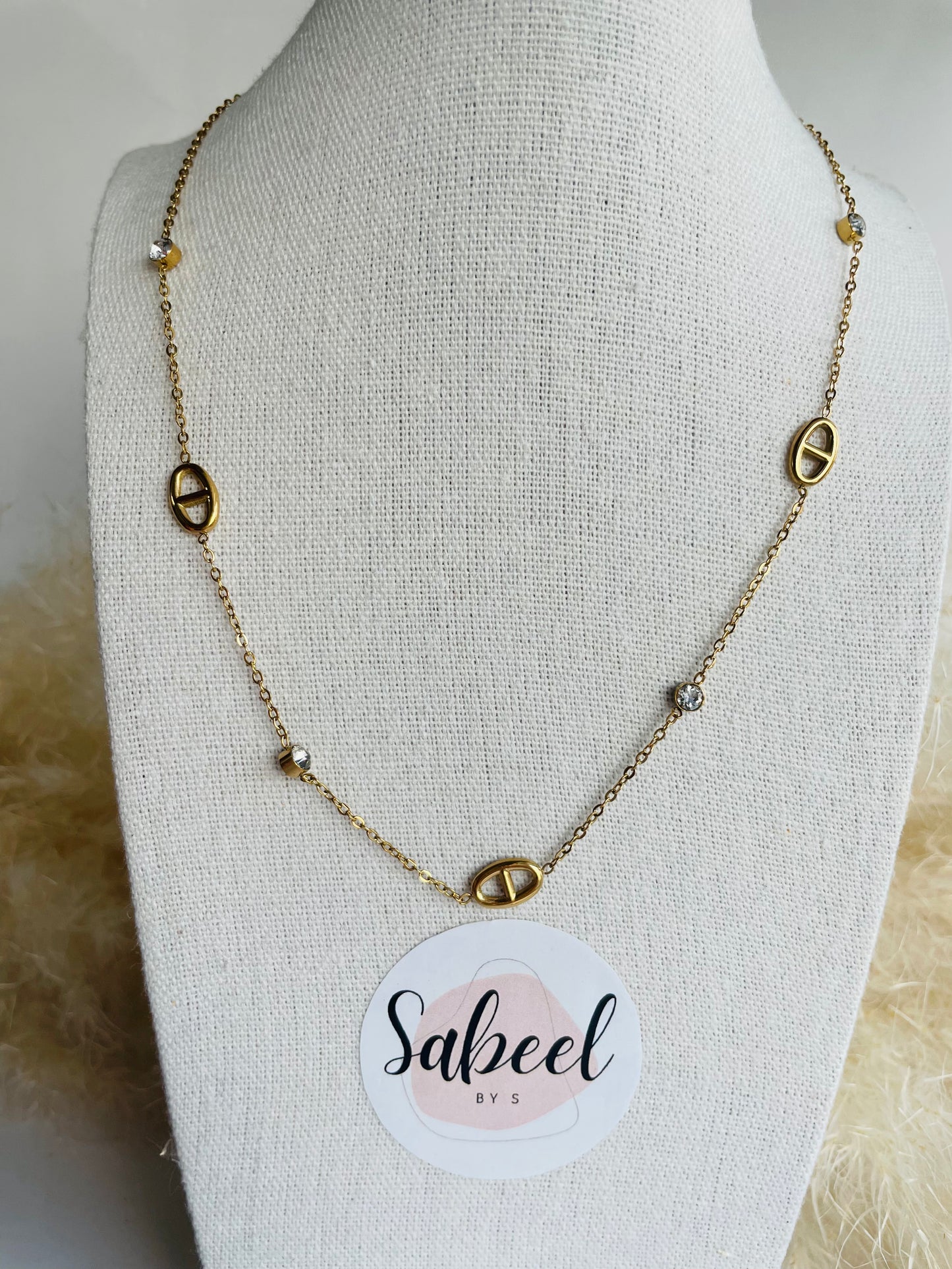 Collier U Maille Marine Doré