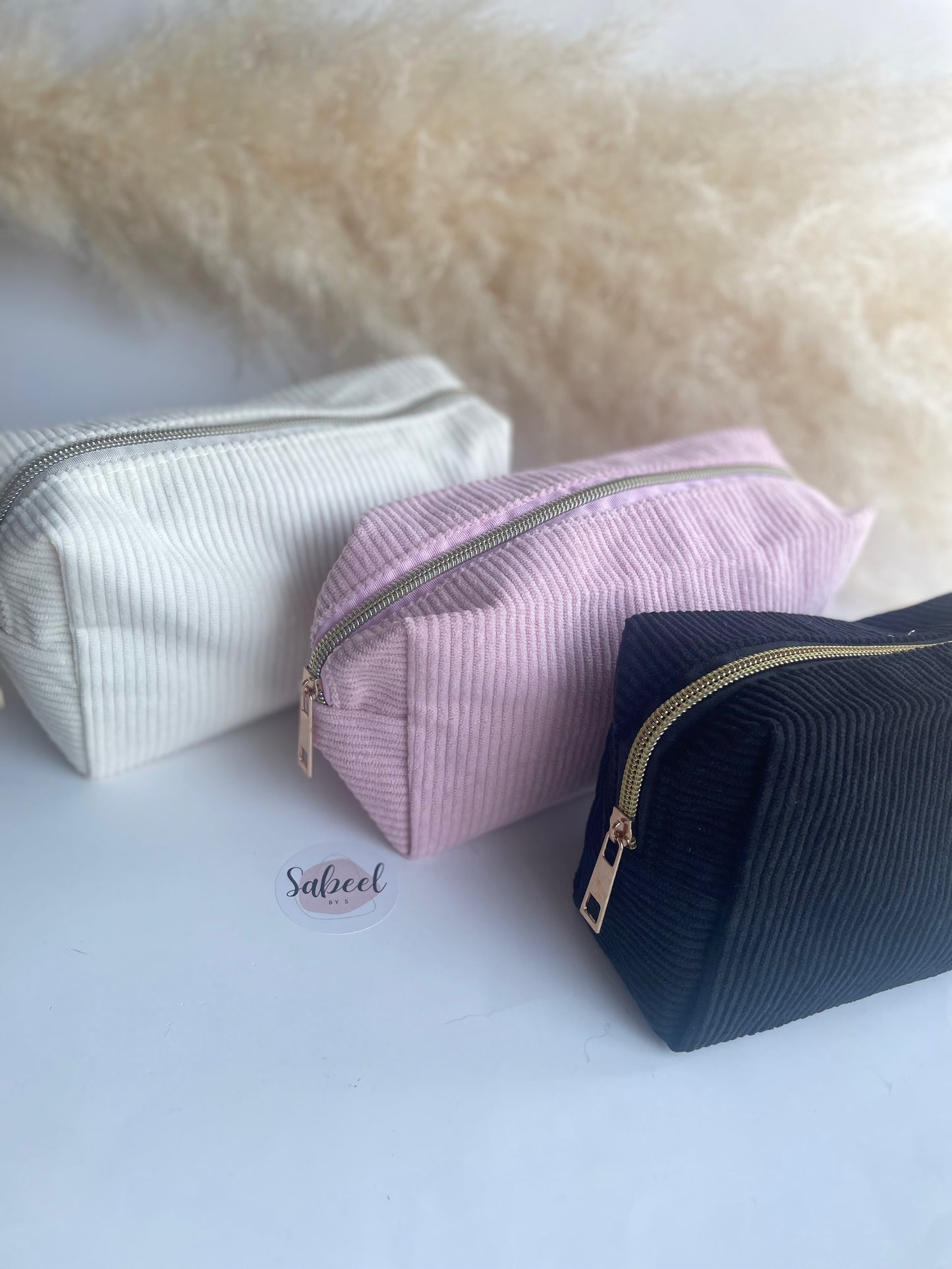 Pochette velours côtelé Sabeel