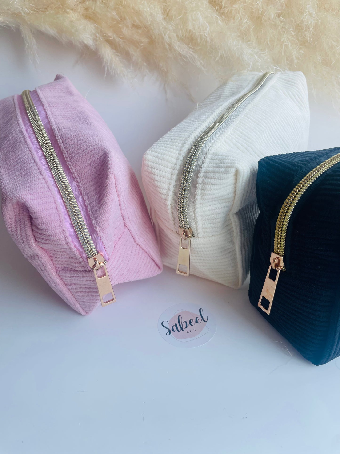 Pochette velours côtelé Sabeel