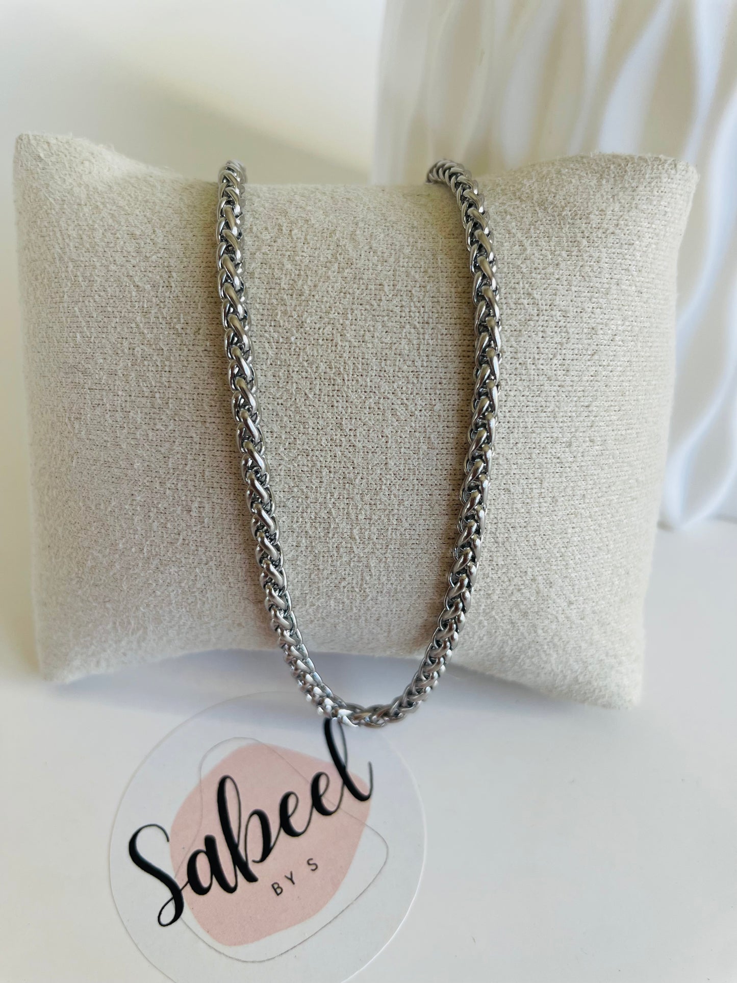 Collier maille tressée