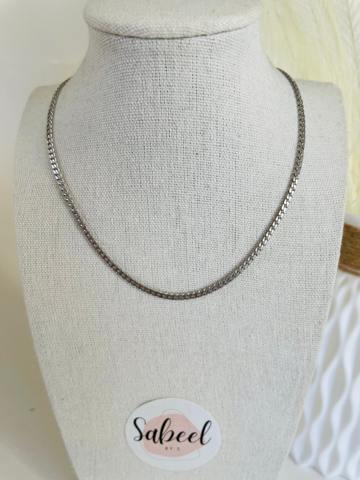 Collier maille gourmette fine
