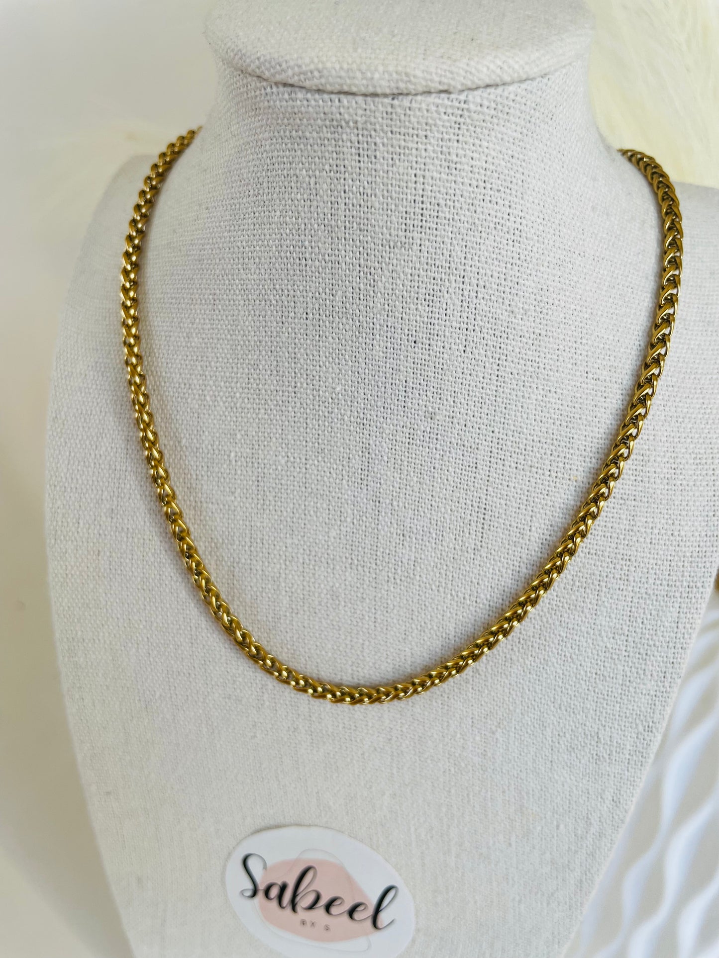 Collier maille tressée