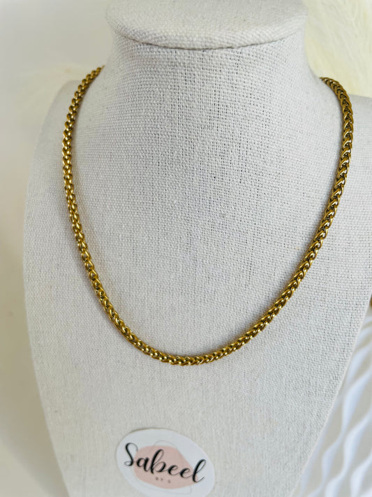 Collier maille tressée