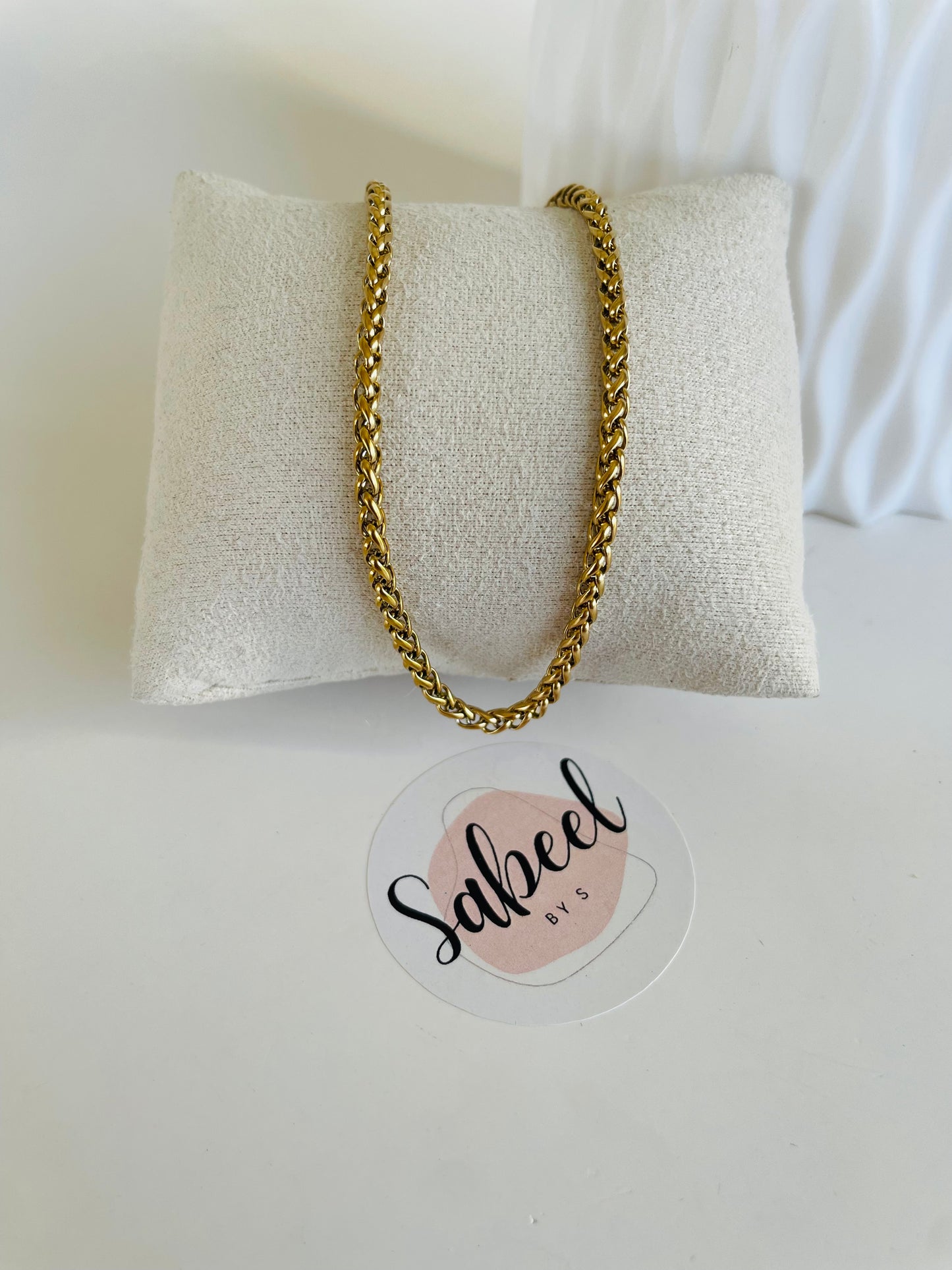 Collier maille tressée