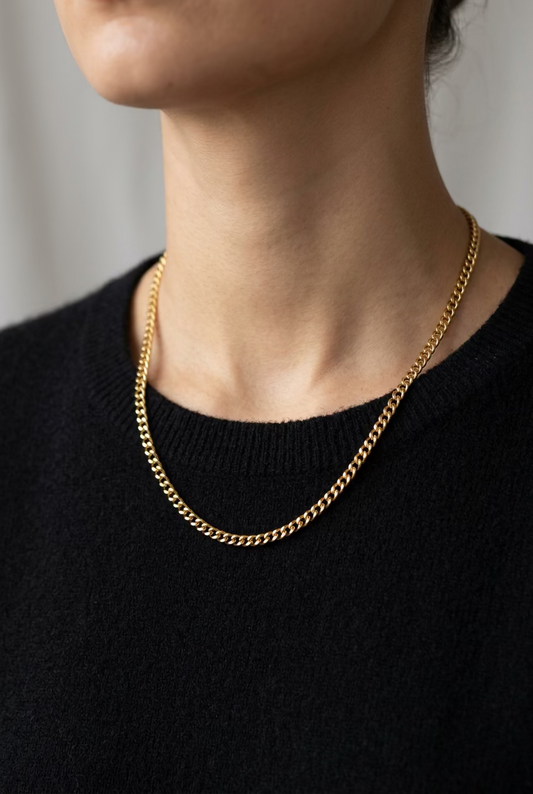 Collier maille gourmette classique