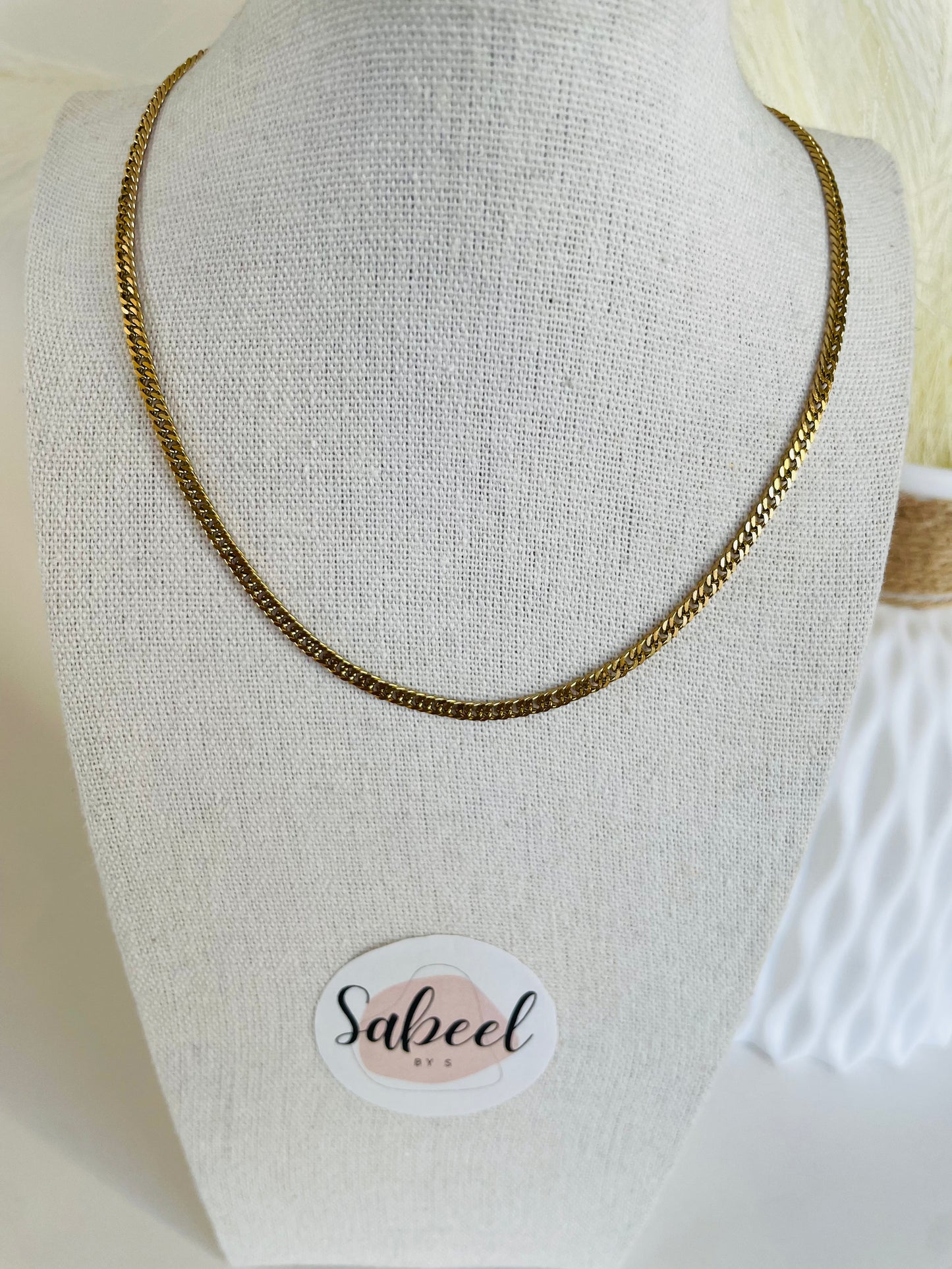 Collier maille gourmette fine