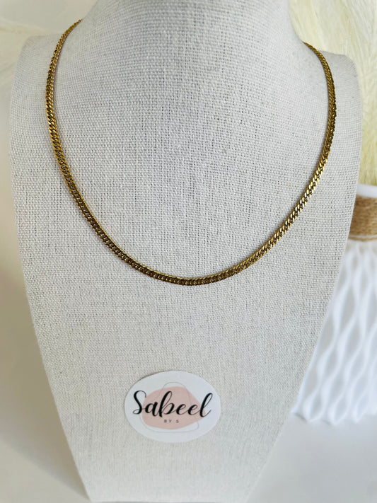 Collier maille gourmette fine