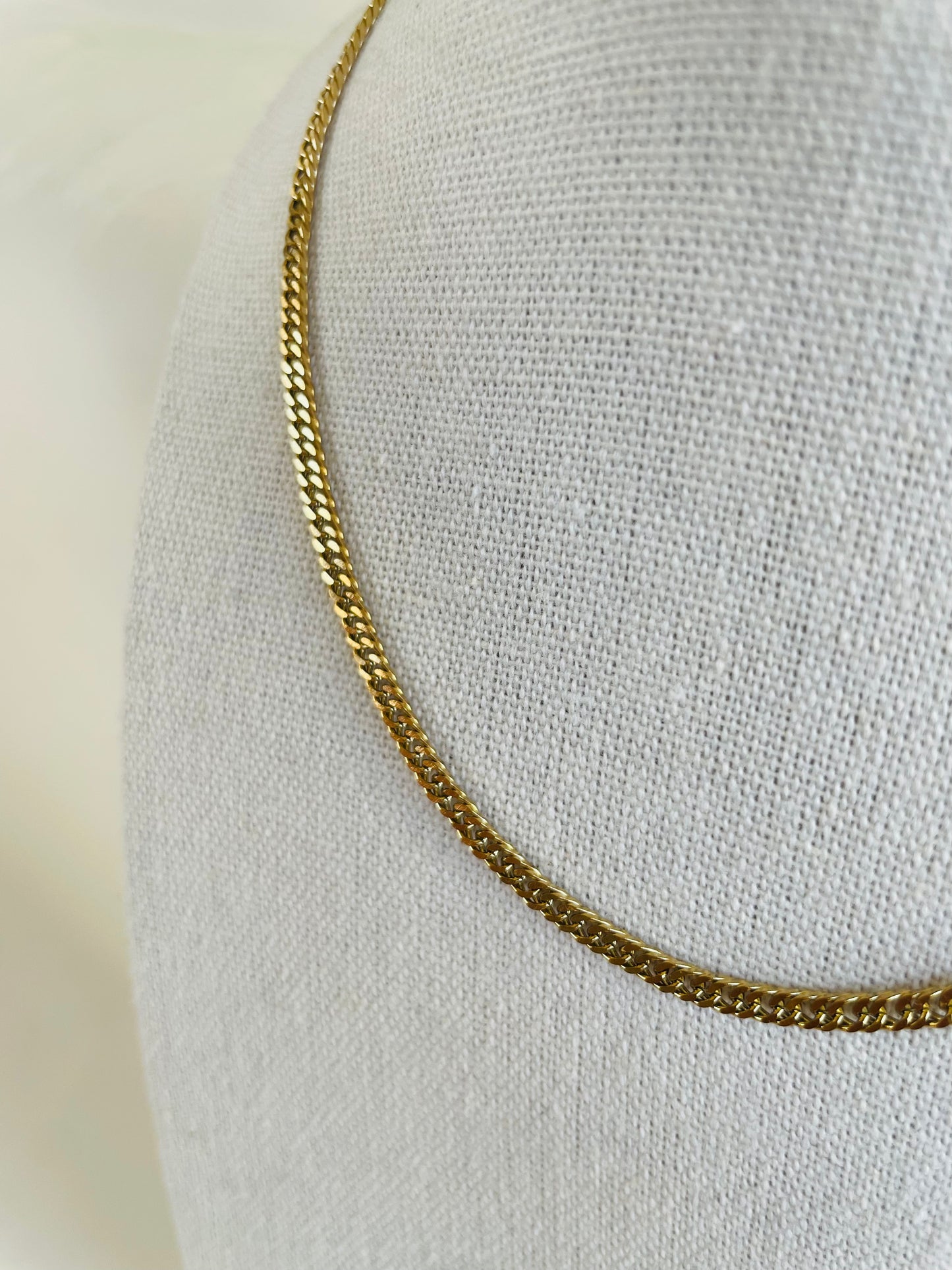 Collier maille gourmette fine