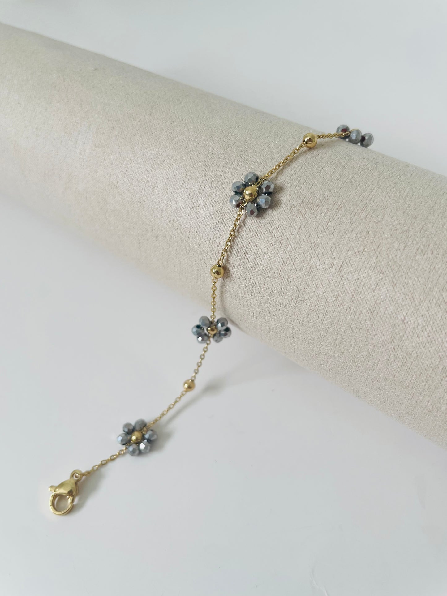 Bracelet Marguerite Grise