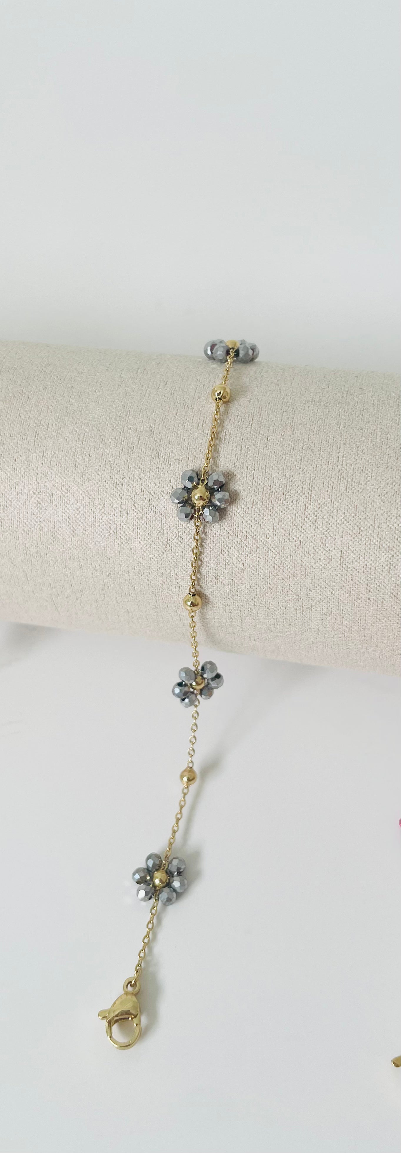 Bracelet Marguerite Grise